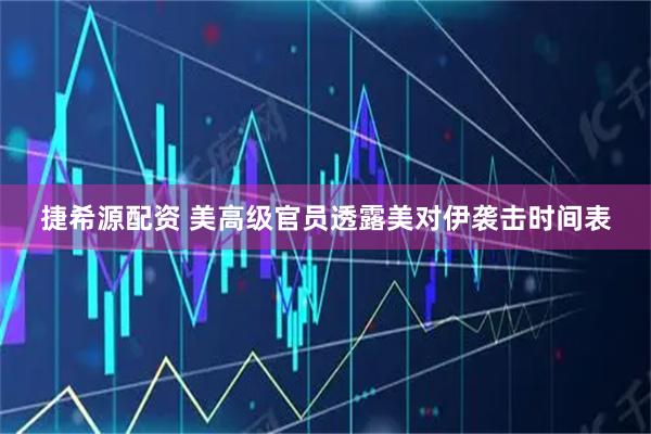 捷希源配资 美高级官员透露美对伊袭击时间表